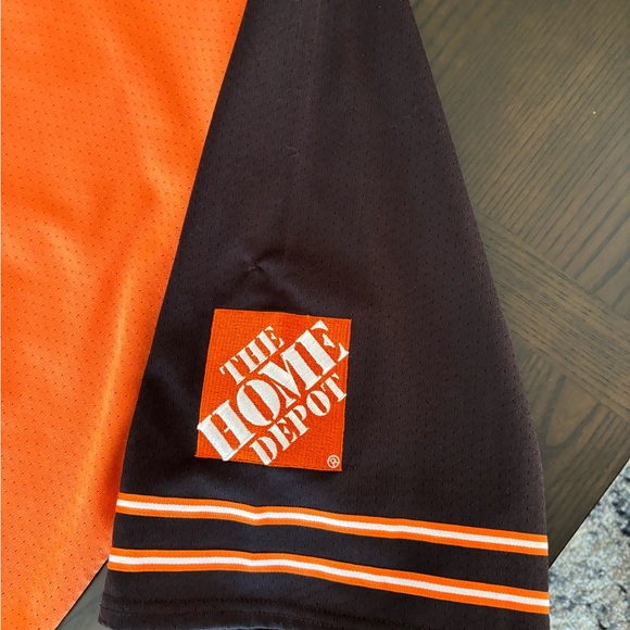 Tony Stewart XL NASCAR Chase Auth Home Depot Men’s Orange Baseball Jersey - Picture 6 of 6